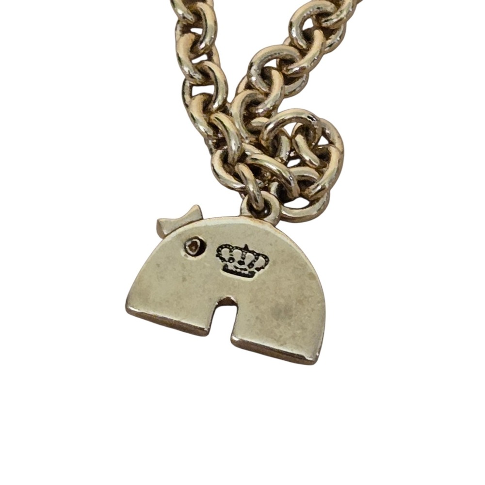 Juicy Couture Chain Rainbow Charm Gold Tone Oval Link Bracelet Collectable NWT - Picture 4 of 6